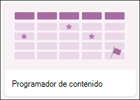 Plantilla de lista del programador de contenido