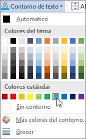 Elegir un color de relleno de texto