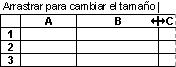 Límite de la columna que se arrastra