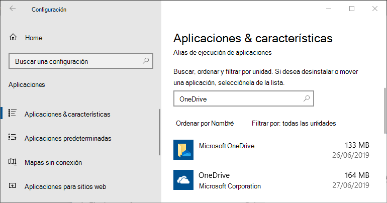 Configuración de la aplicación de OneDrive para Windows