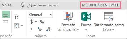 Botón Editar en Excel