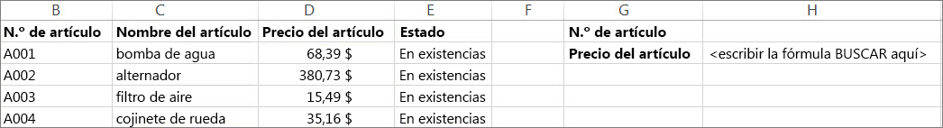 Un ejemplo de cómo puede usar la función de búsqueda