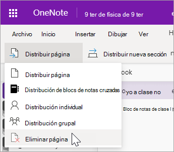 Seleccione Eliminar página.
