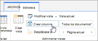 Biblioteca de SharePoint Online crear vínculo de columna