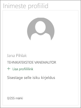 Inimeste veebiosa kirjeldav kaart