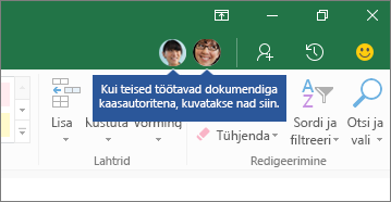 Inimesed ikoonid. Kui teised on kaasautorluses, kuvatakse need siin