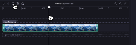 Videote tükeldamine Clipchamp