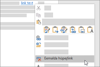 Hüperlingi eemaldamine