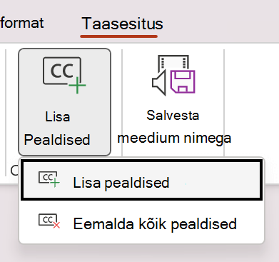 Lisa PowerPointis videole vaegkuuljate subtiitrid.