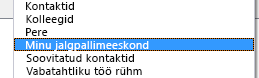 Teie uus aadressiraamat kuvatakse aadressiraamatu dialoogiboksi ripploendis Aadressiraamat.