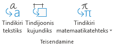 Tindi teisendamise nupud menüüs Joonista