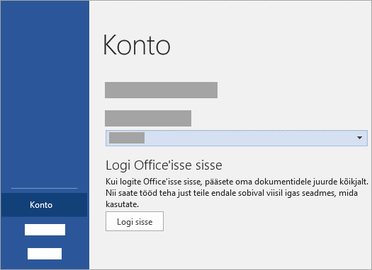 Logige sisse oma Microsofti kontoga või Office 365 töö- või koolikontoga.