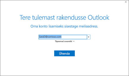 Tere tulemast kasutama rakendust Outlook