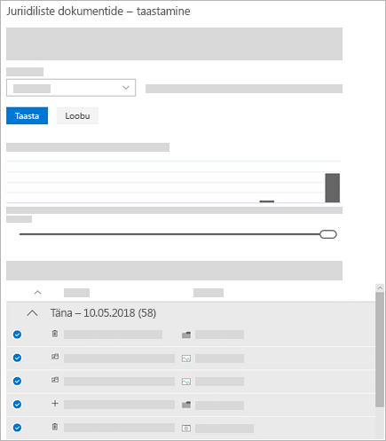 Figure showing Restore this library date slider