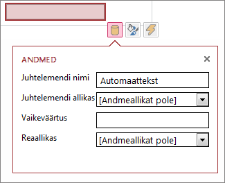 Property box for a new autocomplete box control