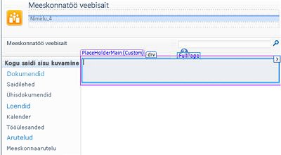 Lehtede lisamine rakenduses SharePoint Designer 2010