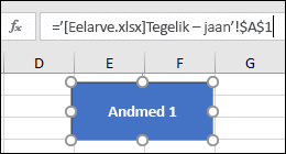 Shape selected to show link name in the Formula bar