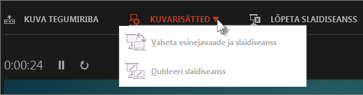 Kuvarisätted esitlejavaates