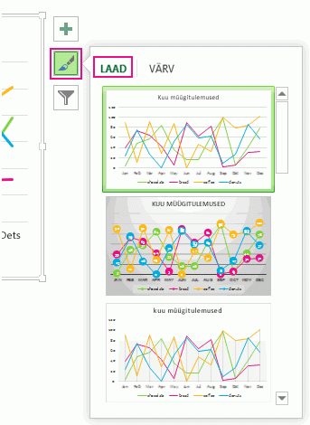 Customize the Look of Your Chart Style pane