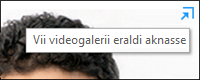 Videogalerii eraldi aknasse viimise kuvatõmmis