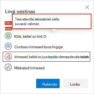 OneDrive'i veebilingi sätted