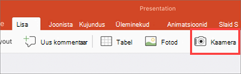 Pildi lisamine kaamerast