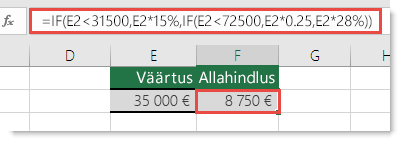 Näide hästi koostatud IF-lausest