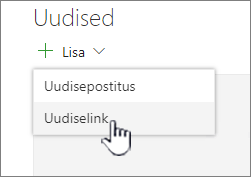 Uudiste lingi lisamine uudiste veebiosast