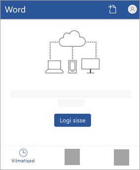 Logige sisse oma Microsofti kontoga või Office 365 töö- või koolikontoga.