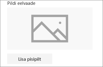 Pildi lisamiseks või redigeerimiseks klõpsake nuppu Lisa pisipilt või Muuda