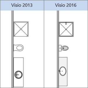 Visio 2013 korruseplaani kujundid, Visio 2016 korruseplaani kujundid