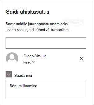 Isiku lisamine saidi ühiskasutuspaanil