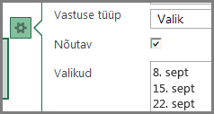 Valikute väli