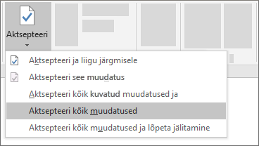 Aktsepteeri kõik muutused