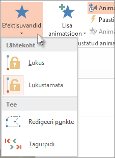 Liikumistee efekti redigeerimine