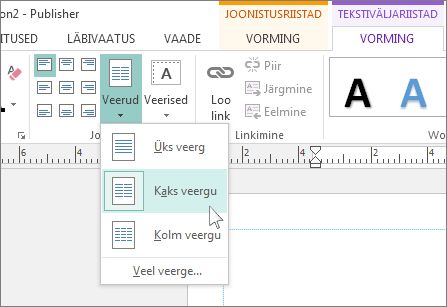 Create two column publication