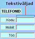 Tekstivälja ActiveX-juhtelemendi näide