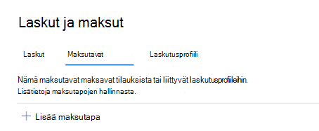 Lisää maksutapa