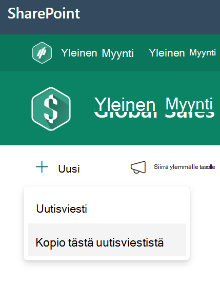 Uutisjulkaisun kopioiminen