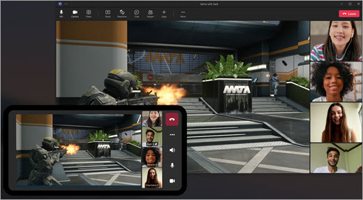 Mitä muut näkevät pelien aikana Teams-pelin pienoissovelluksessa.