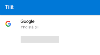 Outlook for Android voi löytää automaattisesti Gmail-tilisi.