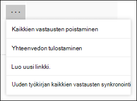 Tulosta vastaus -vaihtoehto Microsoft Formsissa