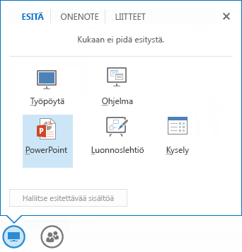 PowerPoint-esityksen jakaminen