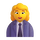 Teamsin toimistotyöntekijän nais-emoji