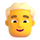 Teamsin miehen vaaleat hiukset -emoji