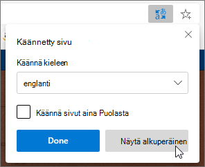 Valitse Näytä alkuperäinen