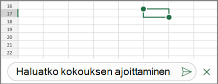 Kirjoita kommentti ja napauta sitten Julkaise-kuvaketta