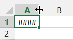 Numeromerkit laskentataulukon solussa