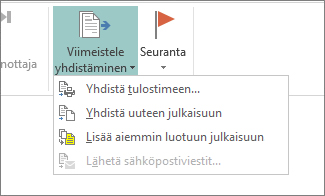 Postitukset-kohdan Viimeistele ja yhdistä -painike