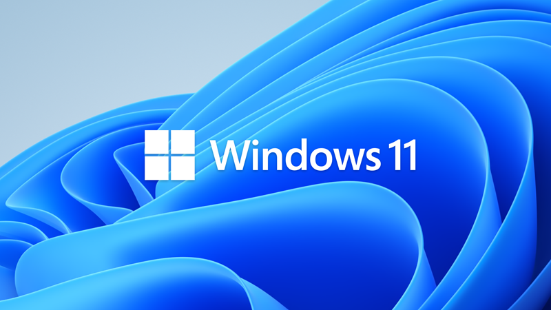 Windows 11 -logo sinisellä taustalla